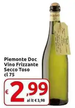 Carrefour Express Piemonte Doc Vino Frizzante Secco Toso offerta