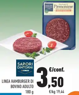 Conad Superstore Linea hamburger di bovino adulto offerta