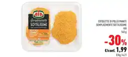 Conad Superstore Cotolette di pollo panate semplicemente sottilissime AIA offerta