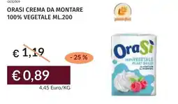 Prezzemolo e Vitale Orasi crema da montare 100% vegetale offerta