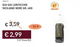 Prezzemolo e Vitale Giu giu lenticchie siciliane nere offerta