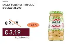 Prezzemolo e Vitale Sacla' funghetti in olio d'oliva offerta