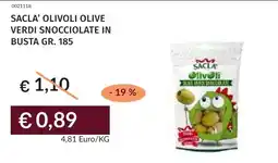 Prezzemolo e Vitale Sacla' olivoli olive verdi snocciolate in busta offerta