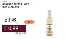 Prezzemolo e Vitale Bonanno aceto di vino bianco offerta