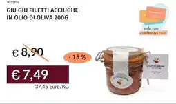 Prezzemolo e Vitale Giu giu filetti acciughe in olio di oliva offerta