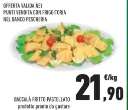 Conad Superstore Baccalà fritto pastellato prodotto pronto da gustare offerta