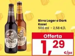 Interspar Birra Lager o Dark Kozel offerta
