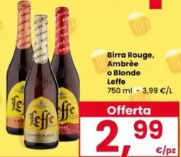 Interspar Birra Rouge, Ambrée o Blonde Leffe offerta
