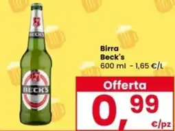 Interspar Birra Beck's offerta