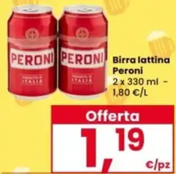 Interspar Birra lattina Peroni offerta