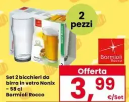 Interspar Set 2 bicchieri da birra in vetro Nonix offerta