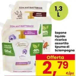 Interspar Sapone liquido ricarica assortito Spuma di Sciampagna offerta