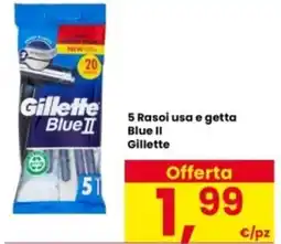 Interspar 5 Rasoi usa e getta Blue II Gillette offerta