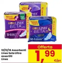 Interspar 10/12/16 Assorbenti Lines Seta Ultra assortiti Lines offerta
