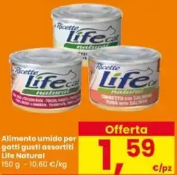Interspar Alimento umido per gatti gusti assortiti Life Natural offerta