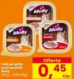 Interspar Paté per gatto gusti assortiti Molly offerta