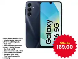 Interspar Samsung Smartphone A 16 5G 4/128 offerta