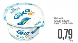 Supermercati Piccolo Pavlakis yogurt greco bianco magro 0% offerta