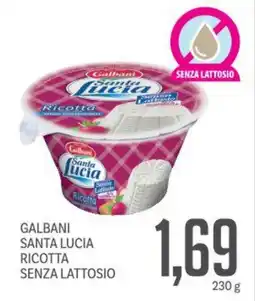 Supermercati Piccolo Galbani santa lucia ricotta senza lattosio offerta
