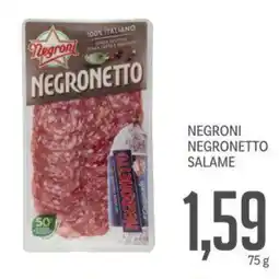 Supermercati Piccolo Negroni negronetto salame offerta