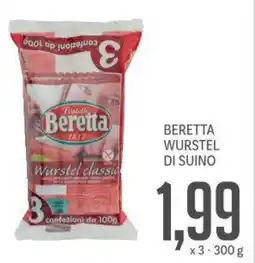 Supermercati Piccolo Beretta wurstel di suino offerta
