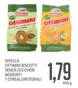 Supermercati Piccolo Divella ottimini biscotti senza zuccheri aggiunti 7 cereali/integrali offerta