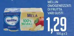 Supermercati Piccolo Mellin omogeneizzati di frutta vari gusti offerta