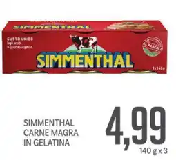 Supermercati Piccolo Simmenthal carne magra in gelatina offerta