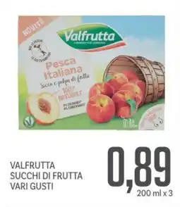 Supermercati Piccolo Valfrutta succhi di frutta vari gusti offerta