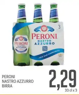 Supermercati Piccolo Peroni nastro azzurro birra offerta