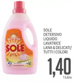 Supermercati Piccolo Sole detersivo liquido lavatrice lana & delicati/ tutti i colori offerta