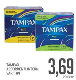 Supermercati Piccolo Tampax assorbenti interni vari tipi offerta