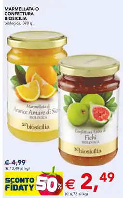 Esselunga Marmellata o confettura BIOSICILIA offerta