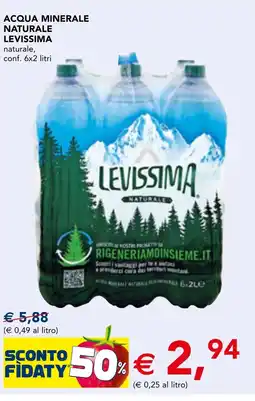 Esselunga Acqua minerale naturale LEVISSIMA offerta