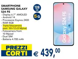 Esselunga Smartphone SAMSUNG GALAXY S24 FE offerta