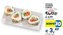 Esselunga Uramaki salmone iceberg offerta
