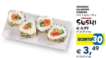Esselunga Uramaki salmone iceberg offerta