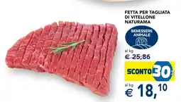 Esselunga Fetta per tagliata di vitellone naturama offerta