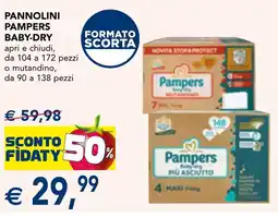 Esselunga Pannolini pampers baby-dry Pampers offerta