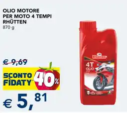 Esselunga Olio motore per moto 4 tempi RHÜTTEN offerta