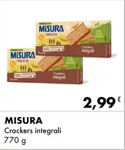 Iper Tosano MISURA Crackers integrali offerta