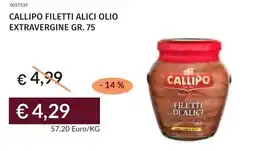 Prezzemolo e Vitale Callipo filetti alici olio extravergine offerta
