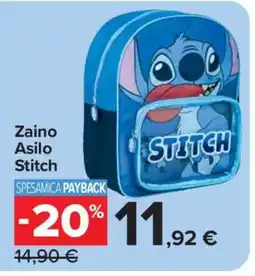 Carrefour Zaino Asilo Stitch offerta