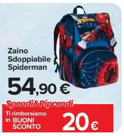 Carrefour Zaino Sdoppiabile Spiderman offerta