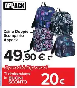 Carrefour Zaino Doppio Scomparto Appack offerta