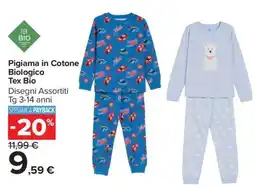 Carrefour Pigiama in Cotone Biologico offerta