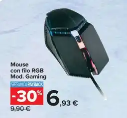 Carrefour Mouse con filo RGB Mod. Gaming offerta