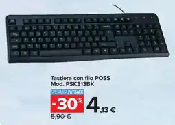 Carrefour Tastiera con filo POSS Mod. PSK313BK offerta