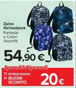 Carrefour Zaino ISchoolpack offerta
