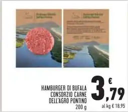 Conad HAMBURGER DI BUFALA CONSORZIO CARNE DELL'AGRO PONTINO offerta
